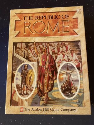 The Republic Of Rome Board Game Avalon Hill Unpunched