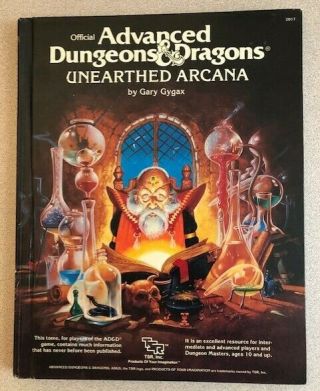 Advanced Dungeons & Dragons Ad&d Unearthed Arcana 1st Edition -