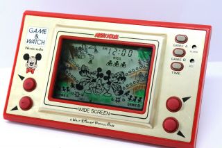 Nintendo Game & Watch Wide Screen Mickey Mouse Mc - 25 Mij 1981 As - Is