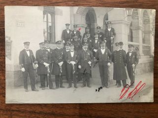 China Old Postcard German Officers In Tsingtau To Germany 1912