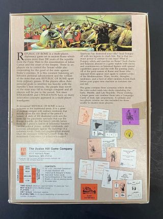 The Republic of Rome 885 by Avalon Hill Games – ca 1990 2