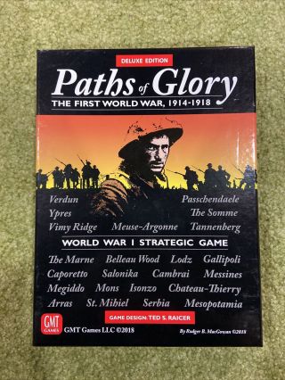 Paths Of Glory By Ted Raicer,  Gmt Games,  Includes Players Guide,  Unpunched