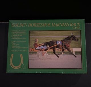 Vtg Golden Horseshoe Harness Race Board Game South Wind Enterprises Canada Htf
