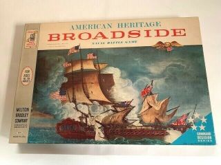 Vintage 1962 American Heritage Broadside Naval Battle Board Game Milton Bradley