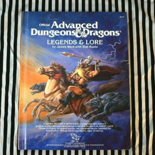Tsr Ad&d Legends & Lore Advanced Dungeons And Dragons 1984