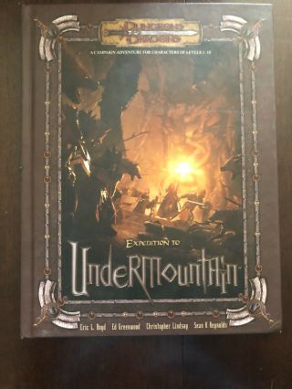 Expedition To Undermountain Dungeons & Dragons Hardcover