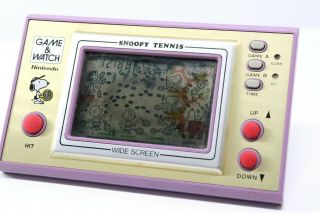 Nintendo Game & Watch Wide Screen Snoopy Tennis Sp - 30 Mij 1982 As - Is