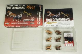 Zombicide Box Of Dogs Set 6 Dog Companions Complete Open Box