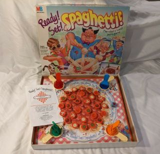 Vintage Ready Set Spaghetti Board Game Complete 1989 Milton Bradley