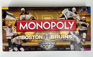 Monopoly Boston Bruins Stanley Cup Edition - 2011 Rare 100 Complete