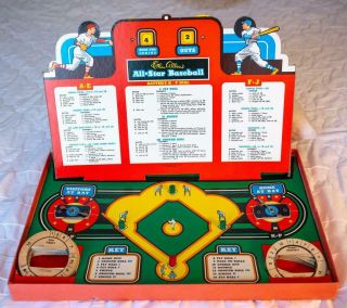 1955 Cadaco All Star Baseball Board Game With Complete 61,  2 Greenback Disc Set