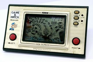 Nitnendo Game & Watch Wide Screen Popeye Pp - 23 Mij 1981 Battery Cover Missing