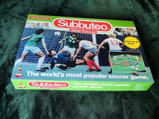 Vintage Subbuteo Table Soccer Game - International Edition With Posters