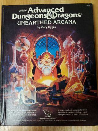 Unearthed Arcana 1st Edition Ad&d Tsr Hardcover