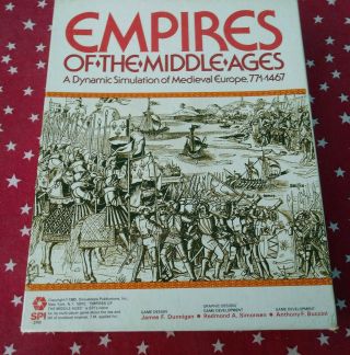 Empires Of The Middle Ages Spi/simulation Pub.  Medieval Europe 771 - 1467 Punched