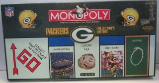 Green Bay Packers Monopoly Game Collector’s Edition Favre 2003 100 Complete