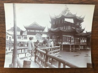 China Old Photo Chinese Temple Tea House Shanghai