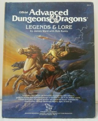 Vintage 1984 Tsr Ad&d Legends & Lore Dungeons And Dragons Sourcebook