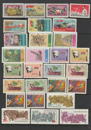 Viet Nam National Liberation Front,  Cong Issues 1963 - 1976 54 Stamps Mnh
