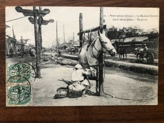 China Old Postcard Small Chinese Pedlars The Farrier To France 1908
