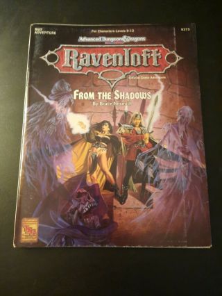 Ravenloft From The Shadows Ad&d 2nd Ed.  Vg W/ Map