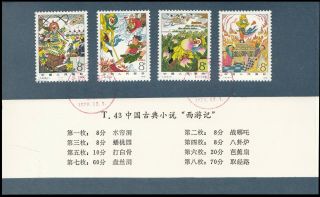 1979 China T43 Pilgrimage To The West Set In Folder.