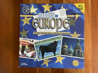 10 Days In Europe Board Game By Alan Moon.  100 Complete.  Out Of Print.