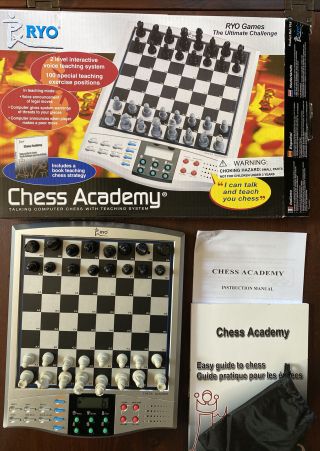 Ryo Chess Academy Talking Electronic Computer Chess Set W/ Teaching System