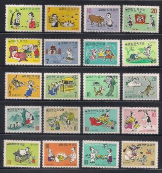 Korea 1969 Sc 664 - 83 Fable Tales Complete Set Mnh (3 - 8168)