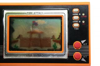 Nintendo Game & Watch Wide Screen Fire Attack ID - 29 MIJ 1982 As - is 3