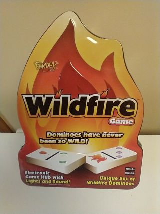 Fundex Wildfire Dominoes Game W/electronic Hub,  Lights & Sounds 5420 Complete
