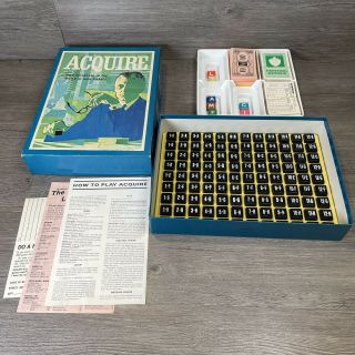 Vintage 1976 Board Game Aquire High Adventure In The World Of High Finance