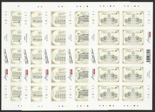 Singapore 2019 Heritage Hotels 5 X Full Self Adhesive Sheet 10 Stamps Each