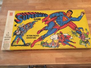 Vintage And Rare 1976 Denys Fisher Superman Boards Game.