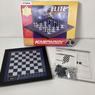 1996 Saitek Kasparov Elite Electronic Chess Computer Set 100 Complete