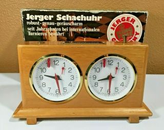 Jerger Schachuhr Chess Clock Timer W/ Box - German Made - -