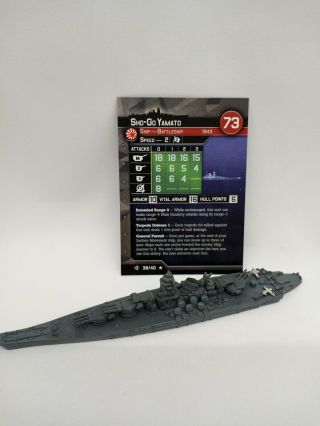 Axis And Allies War At Sea Sho - Go Yamato 38/40 Battleship Bargain Buy