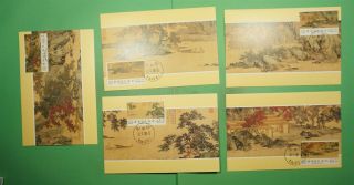Dr Who 1986 Taiwan China Fdc Hermit Anglers Maximum Card Set Of 5 Lg10309