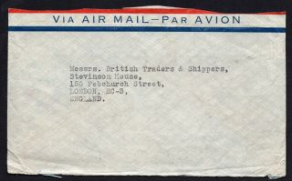 China 1946 Airmail From Shanghai To England Multifranking Tariff 1600