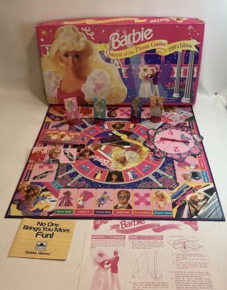 Vintage Barbie Queen Of The Prom Board Game 1990’s Edition 100 Complete