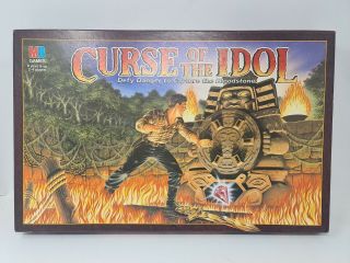Mb Games Curse Of The Idol Board Game 1990 Vintage No Dice Or Rule Book