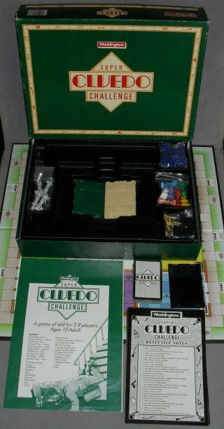 Cluedo Challenge Detective Board Game Waddingtons 1986 COMPLETE EXC RARE 2
