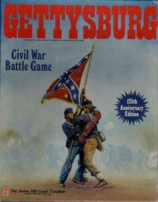 Avalon Hill Civil & Arw Gettysburg (125th Anniversary Ed) Vg