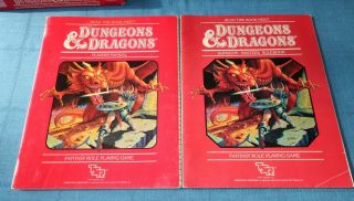 Dungeons & Dragons Basic Rules Set 1 Books Red Box Role Playing 1983 No Dice/cra