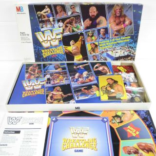 Wwf Wrestling Challenge - Vintage 1990 Milton Bradley Board Game - 100 Complete