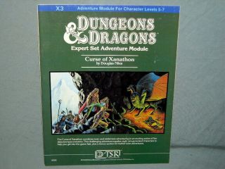 D&d 1st Ed Module - X3 Curse Of Xanathon (1982 1st Print And Nm -)