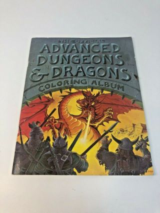 1979 The Official Advanced Dungeons & Dragons Coloring Album Vg Book Irons Gygax