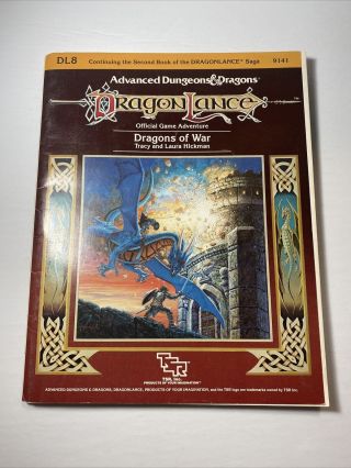 Ad&d Dl8 Dragonlance Dragons Of War Vg Tracy And Laura Hickman Tsr