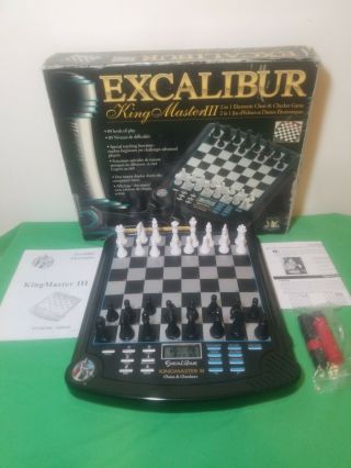 Excalibur Electronic Chess & Checker Game King Master Iii 911e - 3