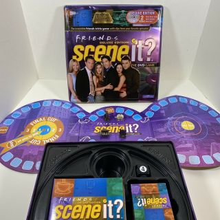 Scene It Friends Deluxe Edition Dvd Board Game Tv Trivia Mattel Collectors Tin
